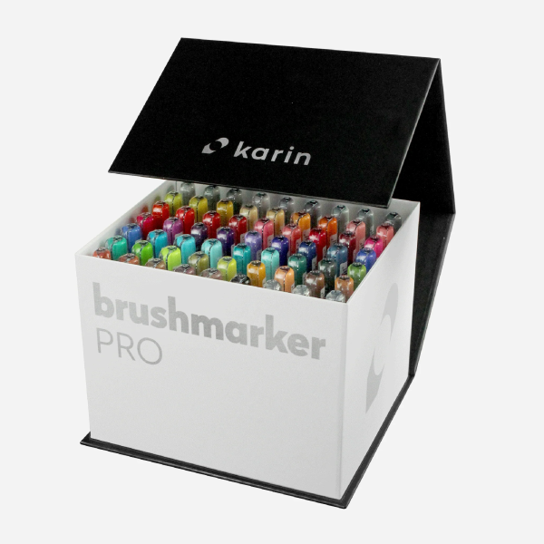 Karin Brushmarker PRO Mega Box 60 Color +3 blenders Set Mokalú